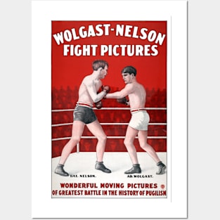 Fight Pictures, 1910 Vintage Poster Posters and Art